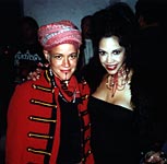 Posing with a guest